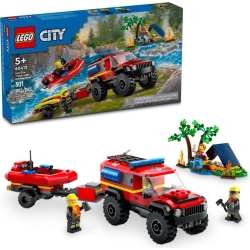 Lego City Terenowy wóz strażacki z łodzią ratunkową 60412