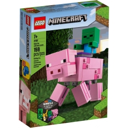 Lego Minecraft BigFig - Świnka i mały zombie 21157