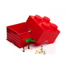 Lego Storage Brick 4 Czerwony