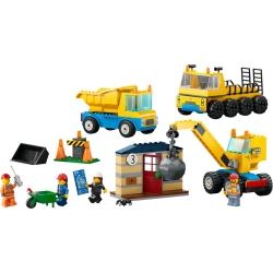 Lego City Ciężarówki i dźwig z kulą wyburzeniową 60391