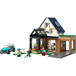 Lego City Domek rodzinny i samochód elektryczny 60398