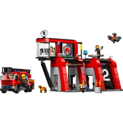 Lego City Remiza strażacka z wozem strażackim 60414