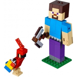 Lego Minecraft BigFig - Steve z papugą 21148