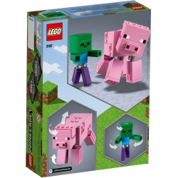 Lego Minecraft BigFig - Świnka i mały zombie 21157