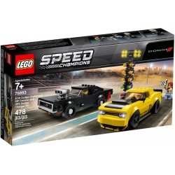 Lego Speed Champions 2018 Dodge Challenger SRT Demon oraz 1970 Dodge Charger R/T 75893