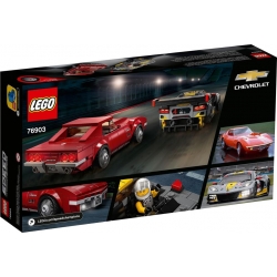 Lego Speed Champions Samochód wyścigowy Chevrolet Corvette C8.R i 1968 Chevrolet Corvette 76903