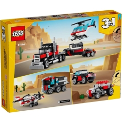 Lego Creator Ciężarówka z platformą i helikopterem 31146