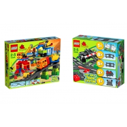 Lego Duplo Ville Pociąg Deluxe 10508 + Lego Duplo Tory 10506